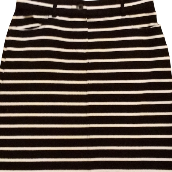 Talbot's -Black Skirt W/White Stripes, Belt Loops, Front Pockets,Pull On,Size SP - Picture 2 of 9